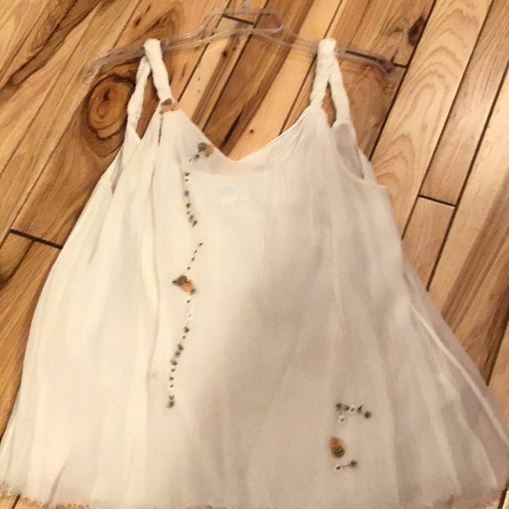 Beautiful cream silk tank